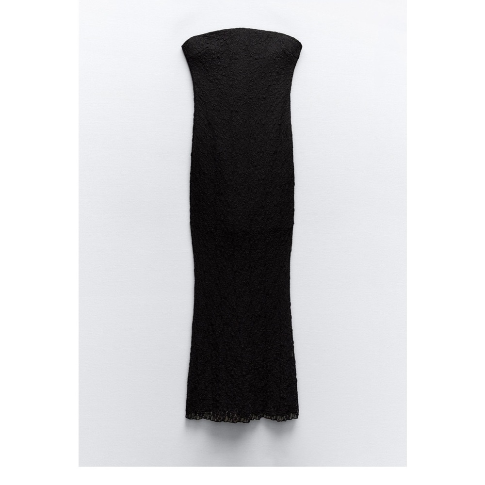 Zara limited edition strapless lace midi dress - Picture 8 of 13
